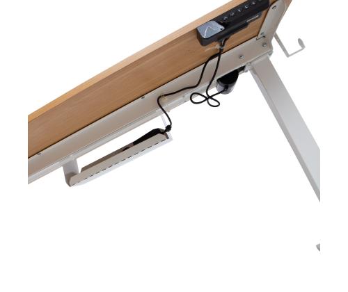 Reguleeritav laud ERGO 1-mootoriga 120x60xH73-121cm, valge/tamm