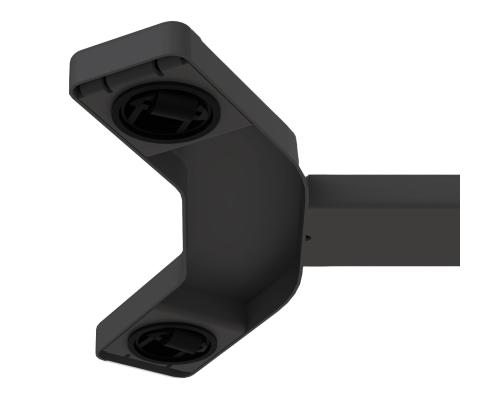 Töölaud ERGO ühe jalaga, manuaalne, must