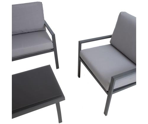 Aiamööblikomplekt TIFTON laud, diivan ja 2 tooli