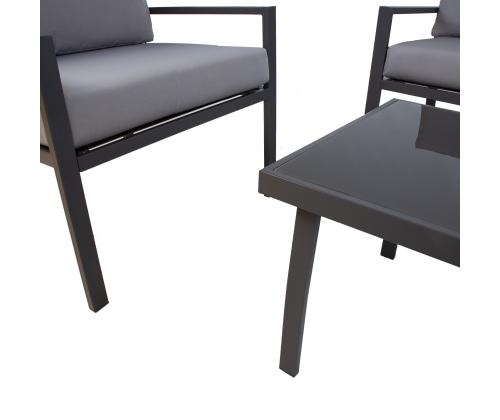 Aiamööblikomplekt TIFTON laud, diivan ja 2 tooli