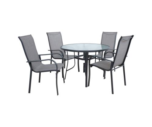 Aiamööblikomplekt EVERET laud ja 4 tooli