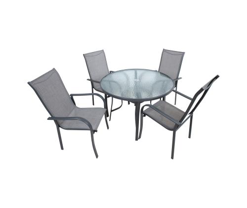 Aiamööblikomplekt EVERET laud ja 4 tooli