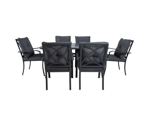 Aiamööblikomplekt BOSLER laud ja 6 tooli