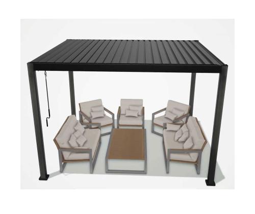 Varikatus MIRADOR 3x3xH2,5m, tumehall