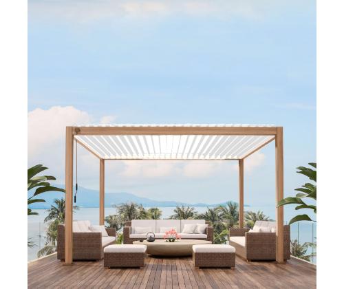 Varikatus MIRADOR-111 3x4m, hele puidudekoor