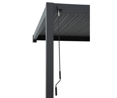 Varikatus MIRADOR-111 3x4m seinale paigaldatav, tumehall