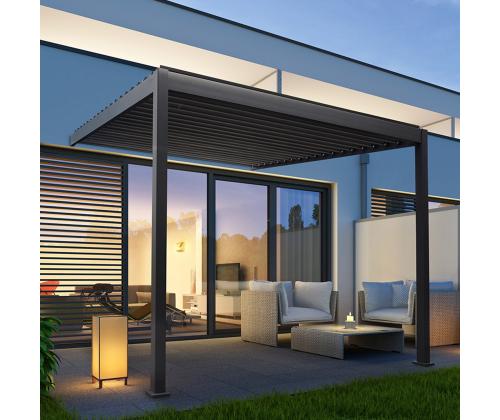 Varikatus MIRADOR-111 3x4m seinale paigaldatav, tumehall