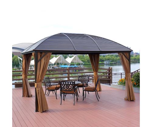 Varikatus SUNSET 3x4xH2/2,7m, pruun/beeþ, alumiinium, polüesterkangas