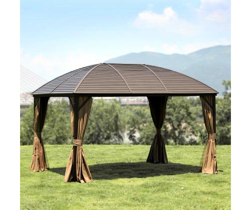 Varikatus SUNSET 3x4xH2/2,7m, pruun/beeþ, alumiinium, polüesterkangas