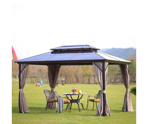 Varikatus SUNSET 3x4xH2/2,7m, pruun/taupe