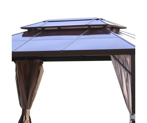 Varikatus SUNSET 3x4xH2/2,7m, pruun/taupe