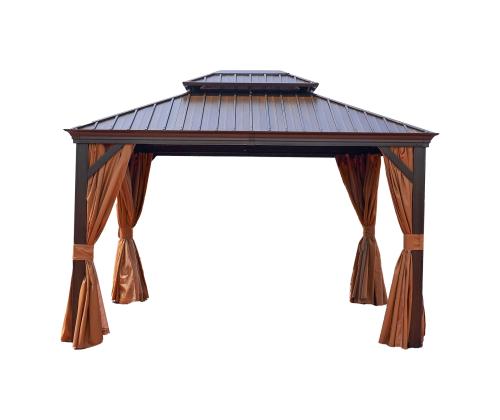 Varikatus SUNSET 3,65x4,85xH2/2,7m, pruun/beež