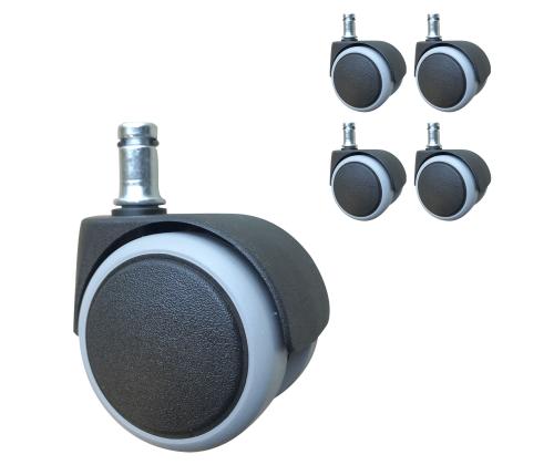 Toolirattad, 5tk komplektis, D50mm, piduriga, tihvt: 11mm, universaalne