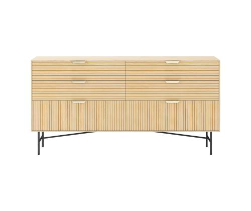 Kummut BASSEL 120x40xH80cm, 3D melamiin