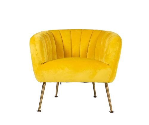 Tugitool TUCKER kollane, 78x71xH69cm, polüesterkangas, roostevaba teras