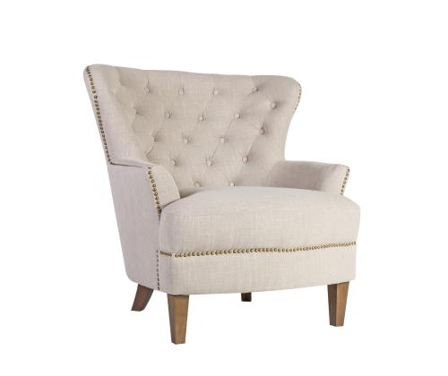 Tugitool HOLMES 79x85xH98cm beeþ, 57,7% polüester, 25,7% viskoos, 16,6% linane kangas, puit