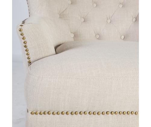 Tugitool HOLMES 79x85xH98cm beeþ, 57,7% polüester, 25,7% viskoos, 16,6% linane kangas, puit