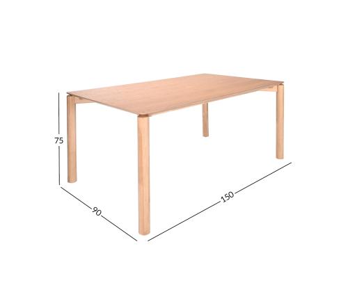 Söögilaud GARDENIA 150x90xH75cm, tamm