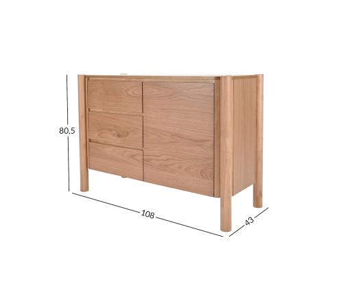 Kummut GARDENIA 108x43xH80,5cm, tamm