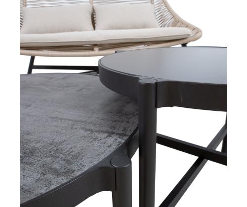 Aiamööblikomplekt HELSINKI diivan, 2 tooli ja 2 lauda, beeþ