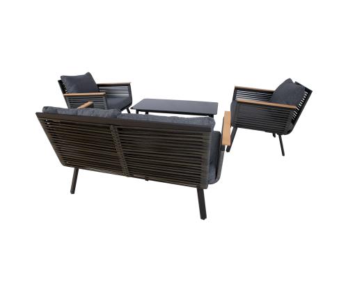 Aiamööblikomplekt MALAGA laud, diivan ja 2 tooli