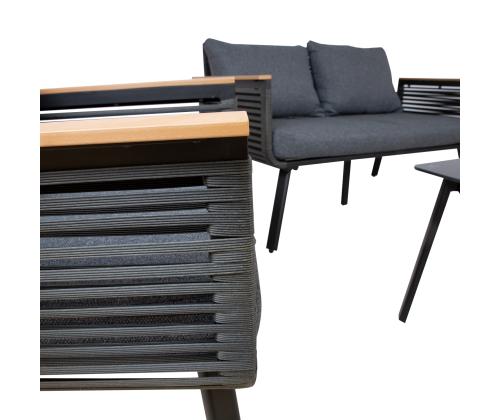 Aiamööblikomplekt MALAGA laud, diivan ja 2 tooli