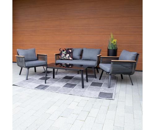 Aiamööblikomplekt MALAGA laud, diivan ja 2 tooli