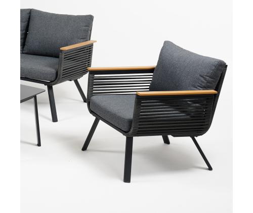 Aiamööblikomplekt MALAGA laud, diivan ja 2 tooli