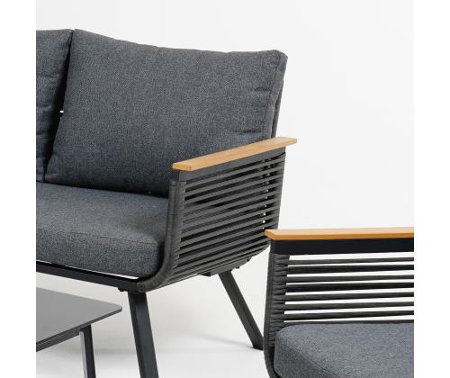 Aiamööblikomplekt MALAGA laud, diivan ja 2 tooli