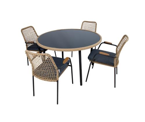 Aiamööblikomplekt PRUSSIA laud ja 4 tooli