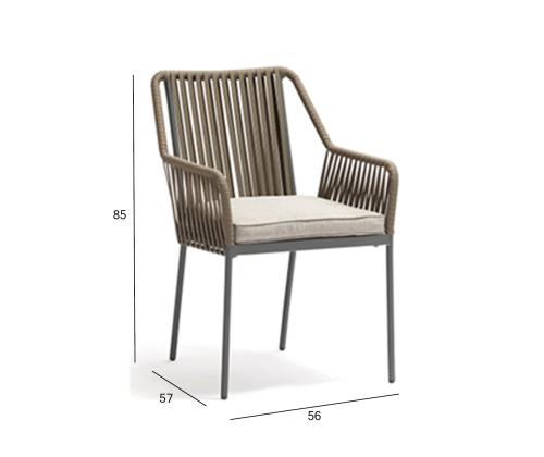 Tool ANDROS 56x57xH85cm, hall/taupe