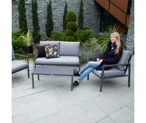 Aiamööblikomplekt ADRIO laud, diivan ja 2 tooli