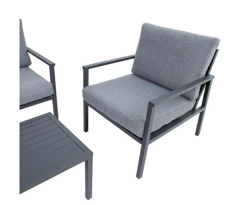 Aiamööblikomplekt ADRIO laud, diivan ja 2 tooli