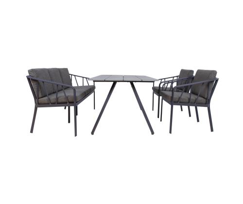 Aiamööblikomplekt KAHLA laud, diivan ja 2 tooli