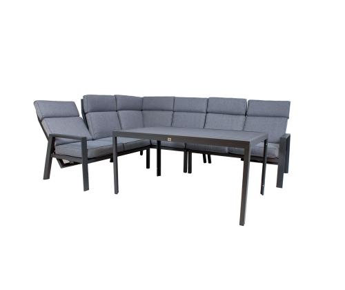 Aiamööblikomplekt CASTEN laud ja nurgadiivan