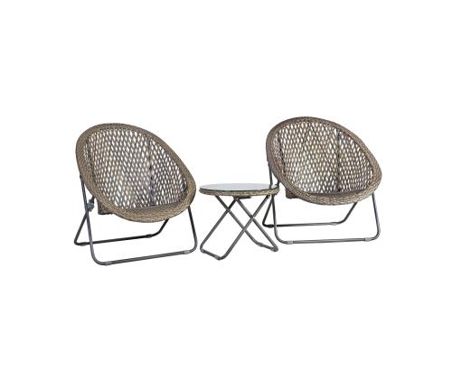 Aiamööblikomplekt TURKU 2 tooli ja abilaud