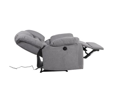 Tugitool CYRUS recliner, hall, 99x95xH102cm, polüesterkangas, puit, vineer, metall