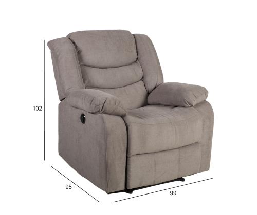 Tugitool CYRUS elektriline recliner 99x95xH102cm, hall