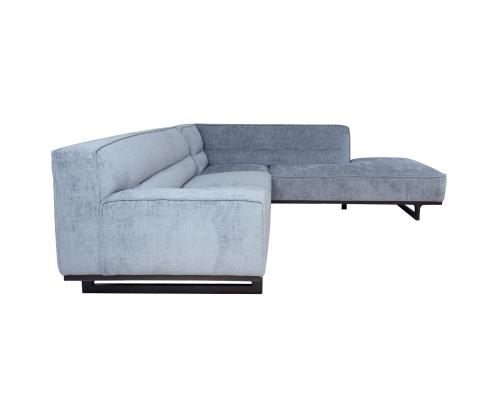 Nurgadiivan HASSO PN 272x95/240xH79cm, hõbehall