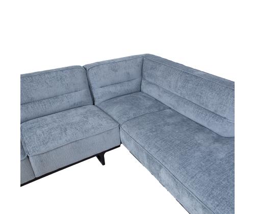 Nurgadiivan HASSO PN 272x95/240xH79cm, hõbehall