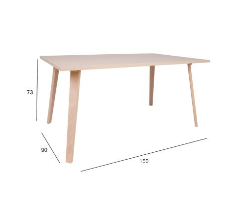 Söögilaud ADORA 150x90xH73cm, hele pöök