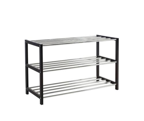 Jalatsiriiul BRODY 3-kordne 80x31xH50cm, must/kroom