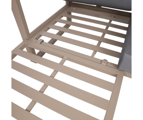 Aiamööblikomplekt POSTA nurgadiivan ja laud, beeþ