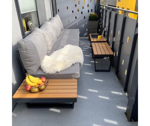 Aiamööblikomplekt MALTA mooduldiivan, 2 lauda