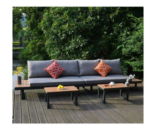 Aiamööblikomplekt MALTA mooduldiivan, 2 lauda