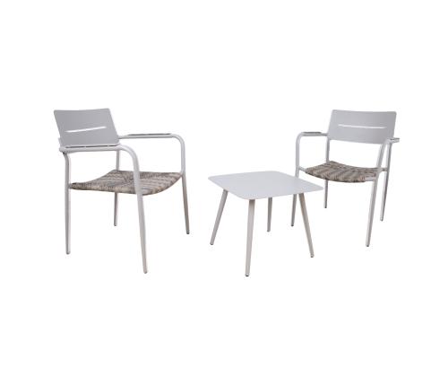 Rõdukomplekt COCORA laud, 2 tooli, taupe