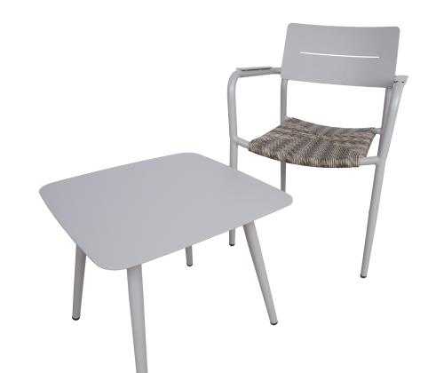 Rõdukomplekt COCORA laud, 2 tooli, taupe