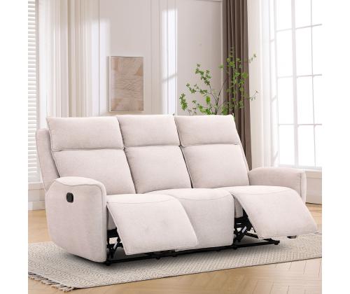 Diivan MAREN 3-kohaline manuaalne recliner 206x90xH104cm, beež