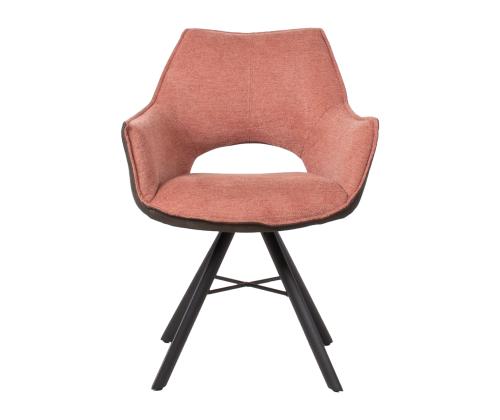 Tool EDDY 60x62xH81,5cm, lõheroosa/tumehall, pöörlev