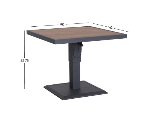 Laud PARKER 90x90xH52-75cm, hall